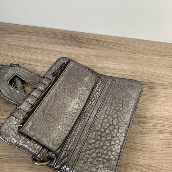 Gerard Darel leather wallet/wristlet Silver *RARE* - Picture 5 of 6